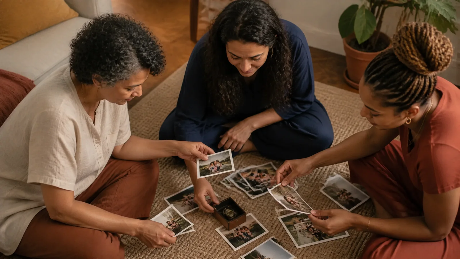 Amigas organizam lembranças para uma homenagem de aniversário