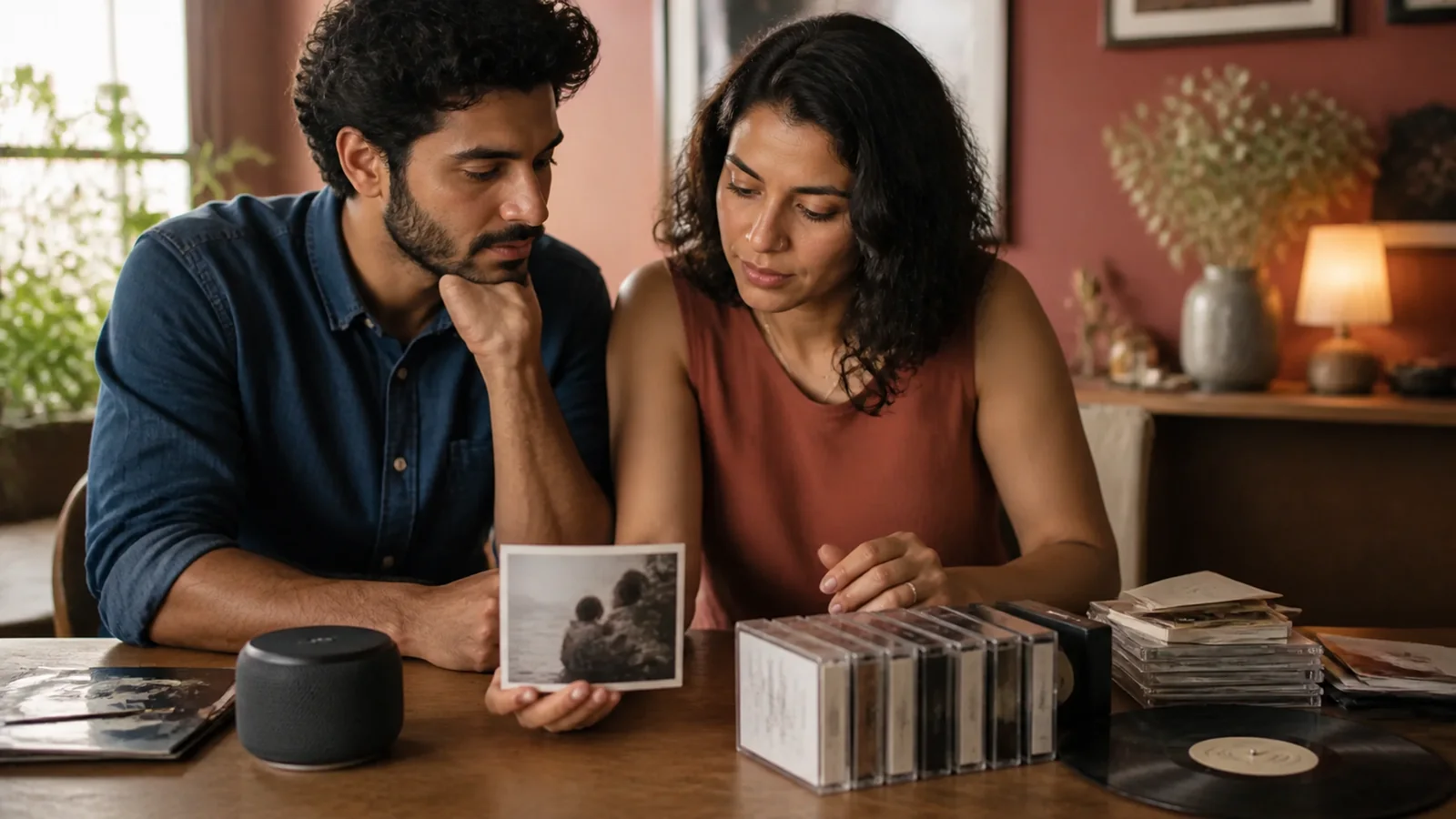Pessoa compara uma música personalizada com uma seleção de canções